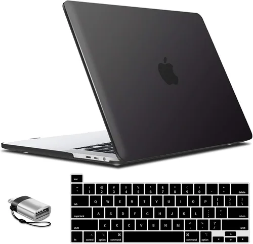 Vista 20 de IBENZER - Carcasa rígida de tacto suave para MacBook Pro de 13 pulgadas con Touch Bar y Touch ID, con funda de teclado y adaptador Type C