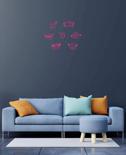 Vista 4 de Dental Wall Decal, Teeth Decal, Smiles vinyl wall decor, Dental wall sticker, office decor 942 (28 in x 35 in, lime tree green)