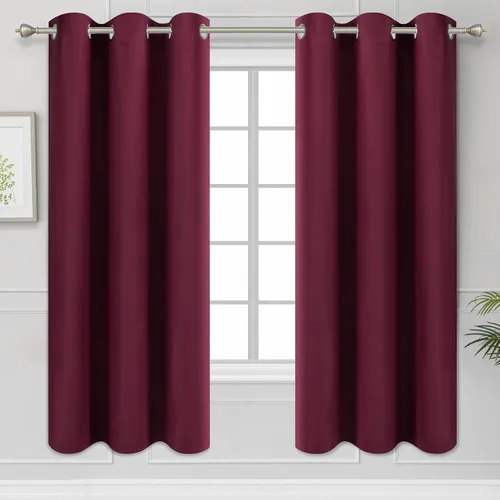 Vista 11 de Diraysid Cortinas opacas beige con ojales para dormitorio, con aislamiento térmico, cortinas de oscurecimiento de habitación, 38 x 54 pulgadas, 2