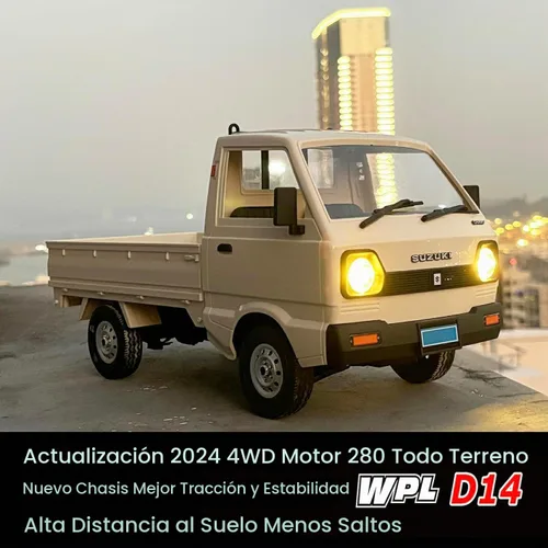 Vista 4 de WPL RC Car 1/10 Escala RC Kei Truck 4x4 Off Road Suzuki RTR