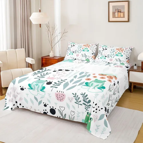 Vista 17 de Erosebridal Juego de sábanas de animales de la selva para niñas y niños, juego de sábanas de safari salvaje con diseño de elefante, oso, tigre