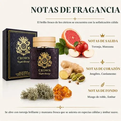 Vista 2 de English Laundry Crown Cologne Eau de Parfum en aerosol, 3.4 onzas líquidas