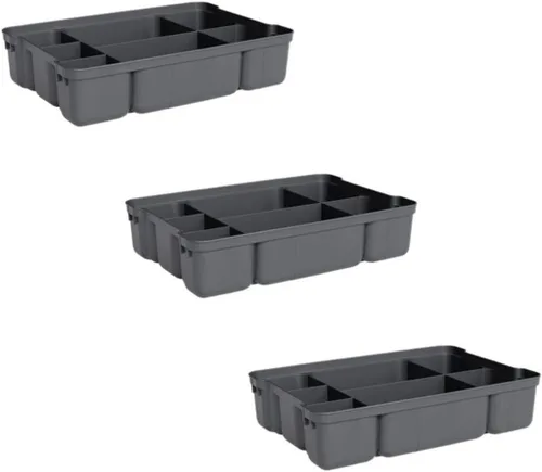 Vista 26 de Superio Pequeñas cajas de almacenamiento planas transparentes con tapas, contenedores de plástico de 4.5 cuartos de galón para organizar, cajas