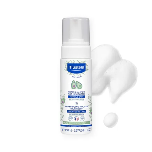 Vista 2 de Mustela Baby Cradle Cap Bundle – Champú natural para bebé y crema Cradle Cap – con aguacate natural – Juego de 2 piezas