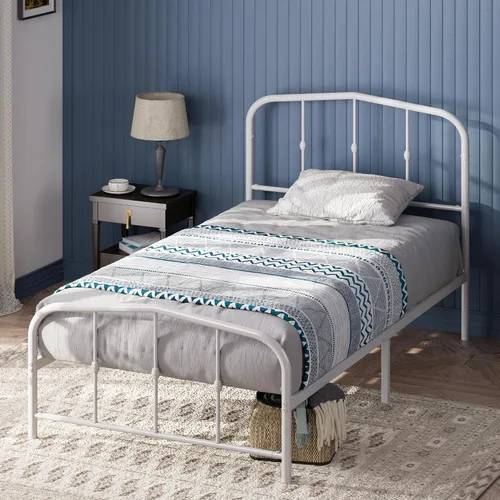 Vista 18 de ZINUS Heidi Marco de Cama con Plataforma de Metal, Base de Colchón de Acero, No Necesita Somier, Fácil Montaje, Individual, Negro
