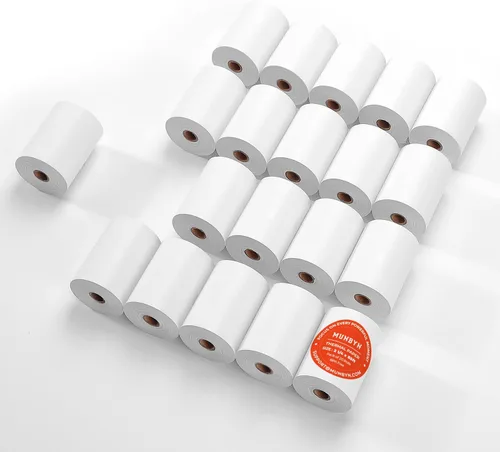 Vista 16 de MUNBYN 2 1/4" x 50' Papel Térmico para Recibos (5 Rollos), Papel de Recibo de 58mm Libre de BPA Se Adapta a Todas las Mini Impresoras Térmicas POS