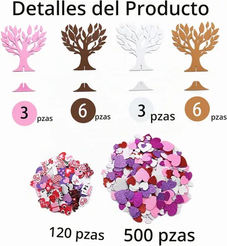 Vista 2 de TINYFUTURE 18 juegos de coronas de espuma para el día de San Valentín, kits de manualidades, decoración autoadhesiva de corazón, letras de corazón