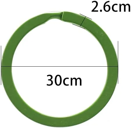 Vista 2 de 10 unids 1.181 in redondo DIY metal llavero anillo dividido unisex llavero joyería fabricación accesorios Findngs, Verde militar