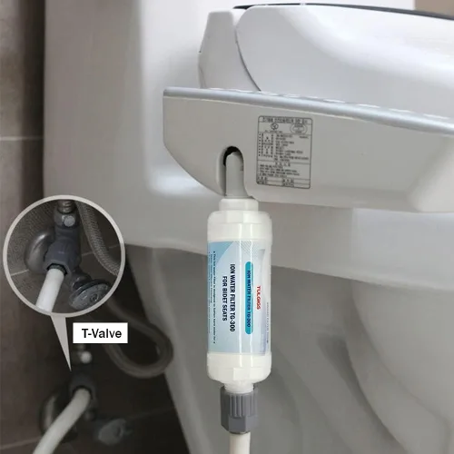 Vista 5 de ION Filter TG300 - Juego de filtros de agua de bidé prémium para asientos de inodoro electrónicos (4 piezas)
