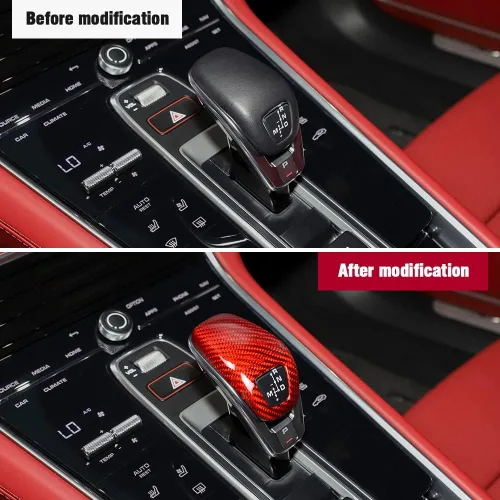Vista 3 de Cubierta de fibra de carbono real para Porsche Panamera 2017-2025Porsche Panamera Accesorios (rojo)