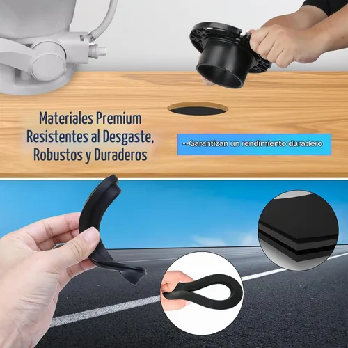 Vista 4 de Sello de inodoro RV con kit de brida de piso de enchufe de 3 pulgadas, sello de brida de inodoro RV se adapta a inodoros de RV 300/310/320