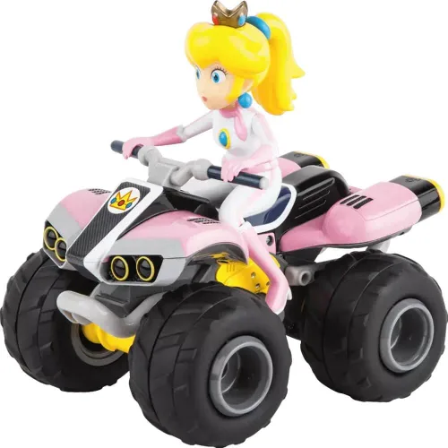 Vista 5 de Carrera RC Nintendo Mario Kart - Auto de juguete con control remoto de 2.4 GHz, modelo Mario Quad