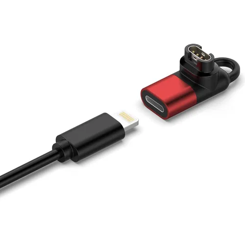 Vista 3 de Paquete de 2 conectores de carga compatibles Lightning hembra a Garmin Smartwatch macho de repuesto para Garmin Instinct, Fenix, vivoactive Series