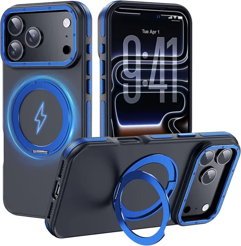 Vista 51 de Funda magnética fuerte para iPhone 12 Pro Max [Protección de grado militar de 10 pies] Compatible con MagSafe, funda protectora a prueba de golpes