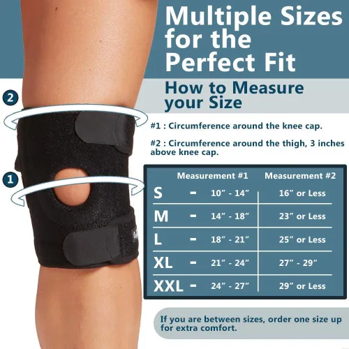 Vista 6 de ComfiLife Rodillera para aliviar el dolor de rodilla – Rodillera de neopreno para entrenar, correr, recuperación de lesiones – Estabilizadores