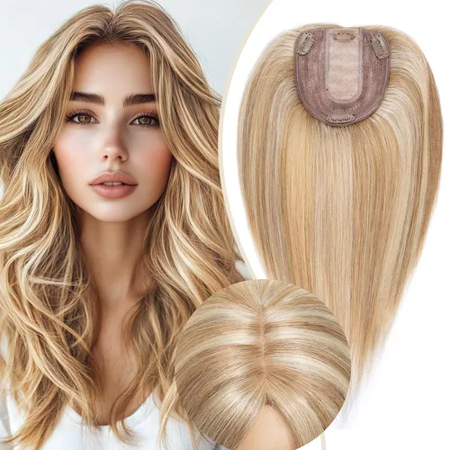 Vista 55 de Rich Choices Pelucas con topper de cabello para mujeres, cabello humano real 100% Remy, sin flequillo, para mujeres con adelgazamiento en la parte