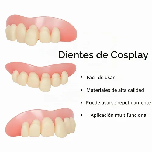Vista 2 de Yan Dream - Accesorios de disfraz de fiesta de dientes falsos para Halloween para hombre