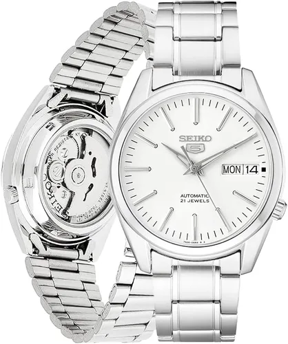 Vista 6 de Seiko 5 Reloj de acero inoxidable para hombre CHAMPAGNE EN ORO - SNXL72
