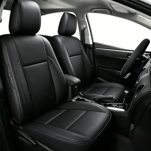Vista 13 de Seat Covers for Mazda 3 2014 2015 2016 2017 2018 Custom Fit,Faux Leather Waterproof AirbagCompatible Car Seat Cover Full Set Black