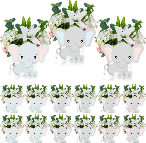 Vista 7 de Hushee - Juego de 12 centros de mesa con diseño de oso para baby shower