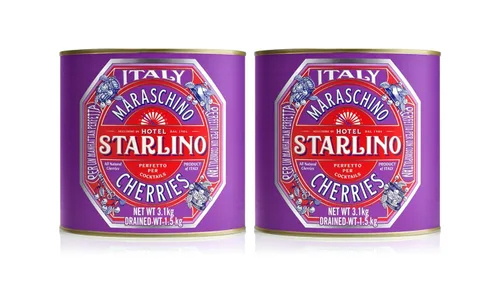 Vista 10 de Hotel Starlino Cerezas marrasquino premium, fabricadas en Italia, lata