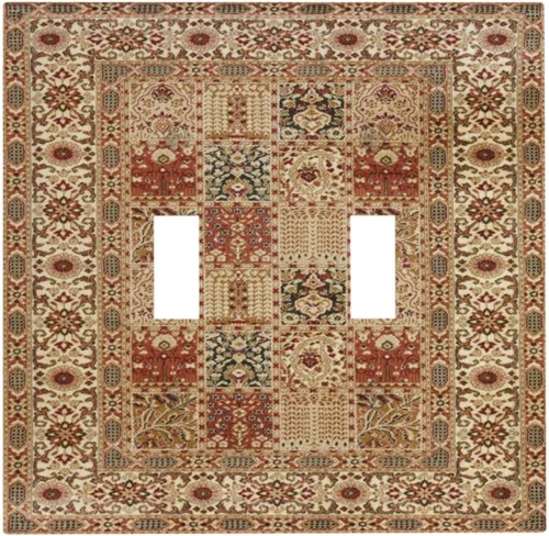 Vista 82 de Azulejos Negros Texturas Modernas Retro Marruecos 1 Gang Cubierta de Interruptor de Luz Sin Dispositivo Placa de Pared en Blanco Decorativa Placa