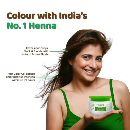 Vista 5 de Habibs - Henna Mehndi en polvo natural enriquecido con Bhringraj, Amla, Brahmi, Jatamansi para teñir el cabello natural, 7.05 oz, paquete de 1