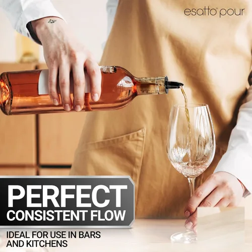 Vista 6 de Esatto Vertedor de botellas de plástico o vertedor de licor, versátil como un vertedor de bebidas, vertedor de alcohol y jarabe, fácil de instalar