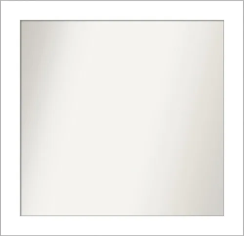 Vista 396 de Amanti Art Espejo de baño blanco para sobre el fregadero, 24 x 26 pulgadas, espejo rectangular blanco y blanco, marco de madera contemporáneo