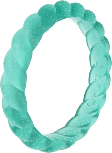 Vista 7 de QALO Anillos de compromiso de goma para mujer, diseñados para exteriores y Pack A: Treelined