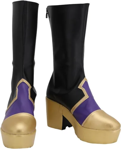 Vista 5 de Botas de Ashengrotto Azul para hombre, calzado para disfraz de cosplay de Halloween