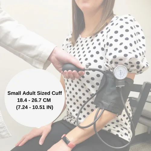 Vista 2 de HCS - Brazalete pequeño de presión arterial, manual - Brazaletes de PA pequeños para adultos - Monitor manual de presión arterial - Esfigmomanómetro