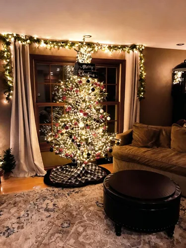 Vista 3 de WISD - Cadena de luces LED de Navidad para exteriores de 43 pies con 100 luces impermeables con modos de memoria, luces de hadas enchufables A ~
