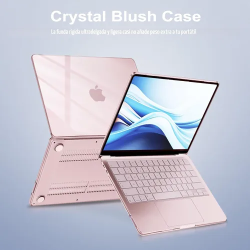 Vista 7 de MOSISO Compatible con MacBook Neo Case 13 pulgadas 2026 A3404 A18 Pro Chip Rubor de cristal