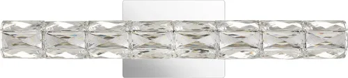 Vista 3 de Quoizel PCLU8524C - Lámpara de pared LED con cristal brillante, 21 vatios, cromo pulido (6 pulgadas de alto x 24 pulgadas de ancho)