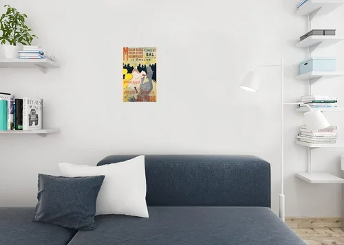 Vista 4 de Póster de Moulin Rouge Masked Ball Dance Paris France Toulouse Lautrec Vintage Style Nouveau French Cool Wall Art Poster de 12 x 18 pulgadas