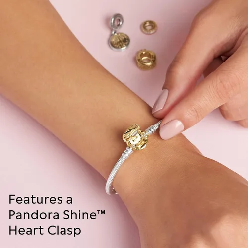 Vista 5 de Pandora Moments Heart Clasp Snake Chain Bracelet