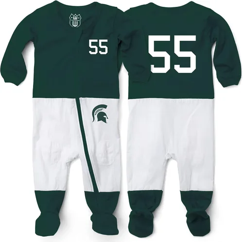 Vista 10 de Wes and Willy Baby College Sports Fan Football Jersey Sleeper
