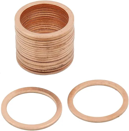 Vista 11 de X AUTOHAUX Anillo de sellado plano de cobre métrico M6 x 0.354 in x 0.039 in para tuerca de tornillo
