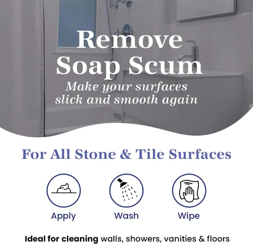Vista 2 de Marblelife Removedor de espuma de jabón, limpiador resistente para todas las superficies de azulejos, 15 onzas