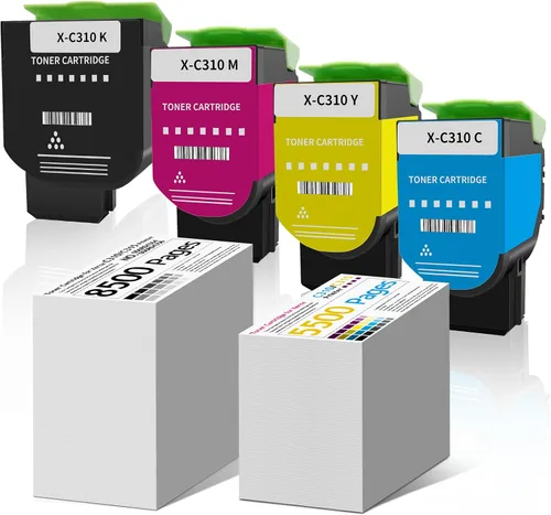 Vista 7 de Paquete de 4 cartuchos de tóner para Xerox C310 C315, 5,500 ~ 8,500 páginas de alta capacidad 006R004356 006R004357 006R004358 006R004359 para Xerox