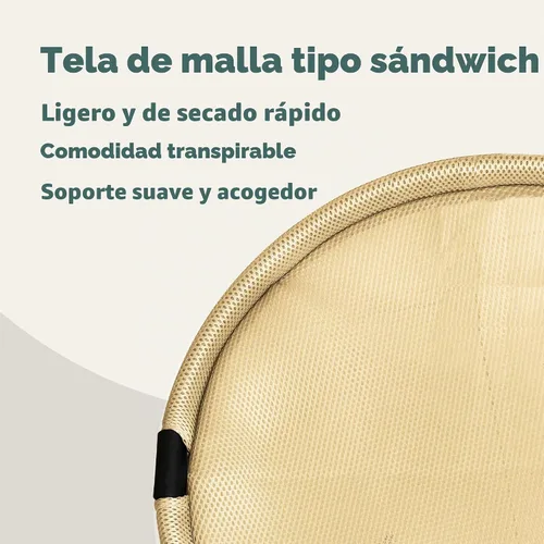 Vista 3 de Cama para gatos, hamaca para mascotas para gatos y perros, cómoda y transpirable, nido elevado para gatos y perros, fácil de montar, funda extraíble