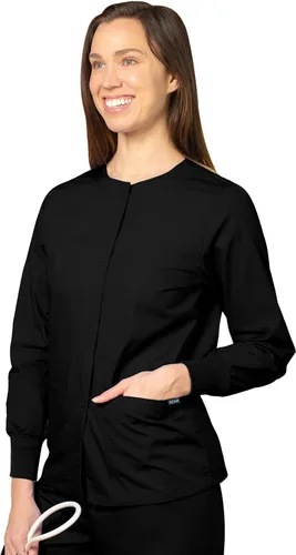 Vista 3 de Adar Universal Scrubs for Women - Round Neck Warm-Up Scrub Jacket