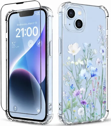 Vista 30 de Funda para iPhone 13 y iPhone 14 (6.1 pulgadas), funda protectora delgada de poliuretano termoplástico suave a prueba de golpes, bonito