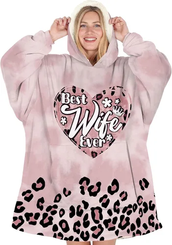 Vista 19 de Warmstorey Manta con Capucha Portátil para Mamá Esposa La Mejor Sudadera de Todos los Tiempos - Regalo de Navidad del Esposo Hija Aniversario