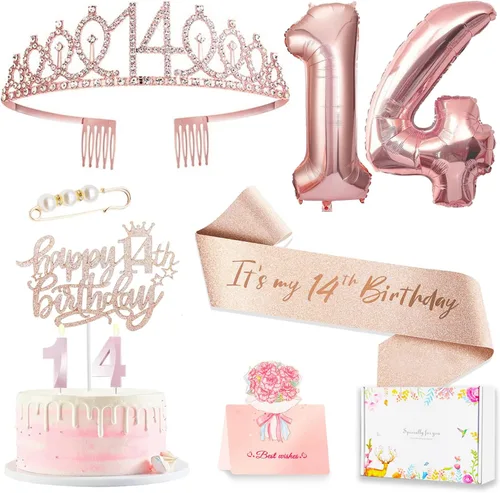 Vista 23 de Decoraciones de cumpleaños número 10 para niña, juego de velas con forma de corona 10º