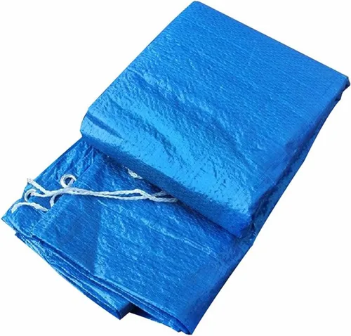 Vista 8 de Cubierta rectangular para piscina, 120 x 72 pulgadas, a prueba de polvo y lluvia para piscinas sobre el suelo (azul)