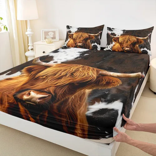 Vista 12 de Homewish Axolotl - Sábana bajera ajustable Kawaii para niños, tamaño individual, juego de ropa de cama de teñido anudado con pintura de acuarela