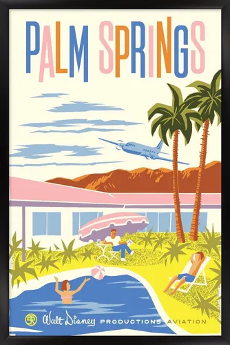 Vista 5 de Disney Mickey Mouse One: Walt's Plane - Póster de pared de Trends International de Palm Springs, 24 x 36 pulgadas, versión premium sin marco