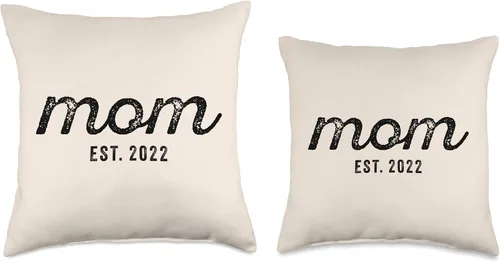 Vista 3 de Mom Est 2022 Custom Mom Personalized Mother’s Day Customized Throw Pillow